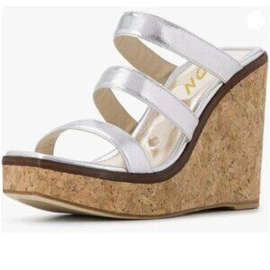 YDN Women Chic Open Square Toe Strappy Wedges Dressy Slide Platform Mules